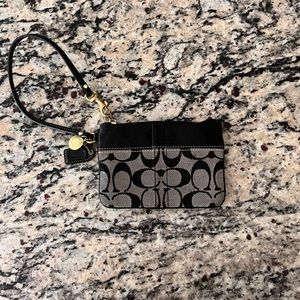 Authentic Coach Black Wristlet